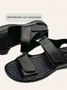 Сандалии кожаные ALS L-050 (черный)